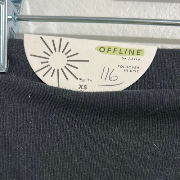 Aerie Black Leggings with Flared Design - Picture 3 of 3